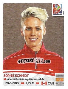 Sticker Sophie Schmidt - FIFA Women's World Cup Canada 2015 - Panini