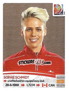 Sticker Sophie Schmidt - FIFA Women's World Cup Canada 2015 n. 35 - Panini