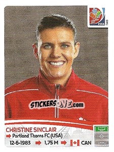 Sticker Christine Sinclair - FIFA Women's World Cup Canada 2015 - Panini