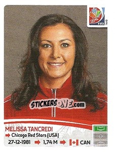 Cromo Melissa Tancredi - FIFA Women's World Cup Canada 2015 - Panini