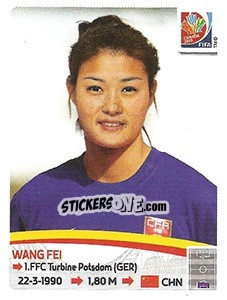 Cromo Wang Fei - FIFA Women's World Cup Canada 2015 - Panini