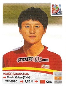 Sticker Wang Shanshan - FIFA Women's World Cup Canada 2015 - Panini