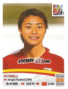 Figurina Xu Yanlu - FIFA Women's World Cup Canada 2015 - Panini