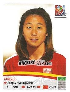 Cromo Yang Li - FIFA Women's World Cup Canada 2015 - Panini