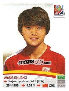 Sticker Wang Shuang - FIFA Women's World Cup Canada 2015 - Panini