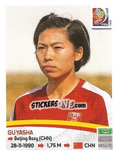 Cromo Gu Yasha - FIFA Women's World Cup Canada 2015 - Panini