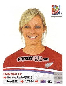 Sticker Erin Nayler - FIFA Women's World Cup Canada 2015 - Panini