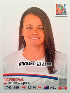 Cromo Ria Percival - FIFA Women's World Cup Canada 2015 - Panini