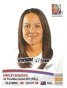 Sticker Hayley Bowden - FIFA Women's World Cup Canada 2015 - Panini