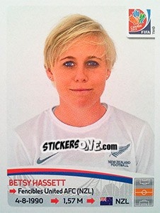 Sticker Betsy Hassett - FIFA Women's World Cup Canada 2015 - Panini