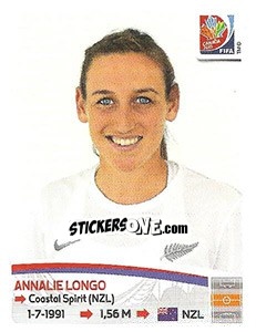 Cromo Annalie Longo - FIFA Women's World Cup Canada 2015 - Panini