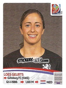 Cromo Loes Geurts - FIFA Women's World Cup Canada 2015 - Panini