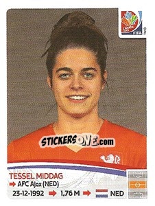 Cromo Tessel Middag - FIFA Women's World Cup Canada 2015 - Panini