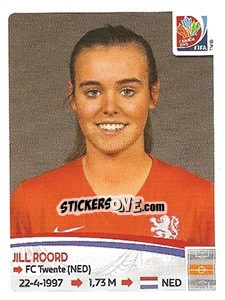 Sticker Jill Roord - FIFA Women's World Cup Canada 2015 - Panini