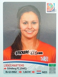 Sticker Lieke Martens - FIFA Women's World Cup Canada 2015 - Panini