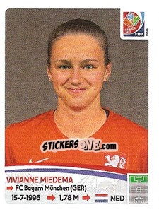 Sticker Vivianne Miedema - FIFA Women's World Cup Canada 2015 - Panini