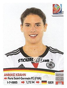 Sticker Annike Krahn - FIFA Women's World Cup Canada 2015 - Panini