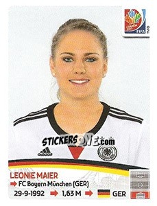 Sticker Leonie Maier - FIFA Women's World Cup Canada 2015 - Panini