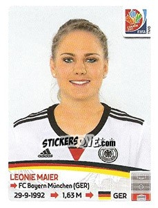 Cromo Leonie Maier - FIFA Women's World Cup Canada 2015 - Panini