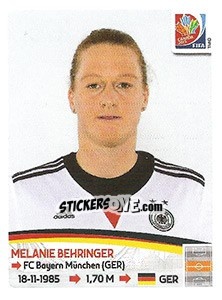 Cromo Melanie Behringer - FIFA Women's World Cup Canada 2015 - Panini