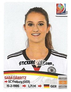 Figurina Sara Däbritz - FIFA Women's World Cup Canada 2015 - Panini