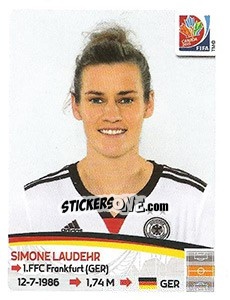 Figurina Simone Laudehr - FIFA Women's World Cup Canada 2015 - Panini