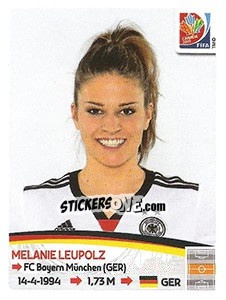 Sticker Melanie Leupolz - FIFA Women's World Cup Canada 2015 - Panini