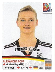Figurina Alexandra Popp - FIFA Women's World Cup Canada 2015 - Panini