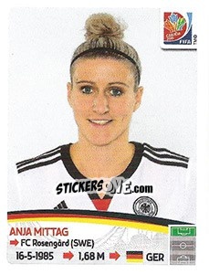 Sticker Anja Mittag - FIFA Women's World Cup Canada 2015 - Panini