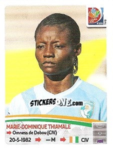 Cromo Marie-Dominique Thiamale - FIFA Women's World Cup Canada 2015 - Panini