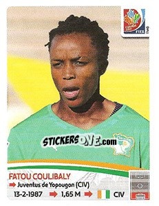 Figurina Fatou Coulibaly - FIFA Women's World Cup Canada 2015 - Panini