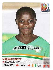 Figurina Mariam Diakite - FIFA Women's World Cup Canada 2015 - Panini