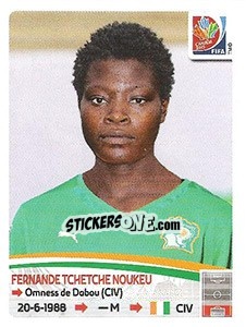 Sticker Fernande Tchetche Noukeu - FIFA Women's World Cup Canada 2015 - Panini