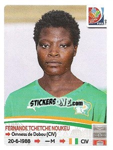 Figurina Fernande Tchetche Noukeu - FIFA Women's World Cup Canada 2015 - Panini