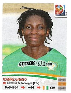 Sticker Jeanne Gnago - FIFA Women's World Cup Canada 2015 - Panini