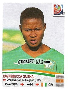 Sticker Ida Rebecca Guehai - FIFA Women's World Cup Canada 2015 - Panini