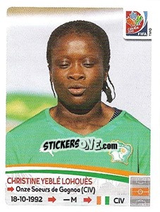 Cromo Christine Yeblé Lohouès - FIFA Women's World Cup Canada 2015 - Panini