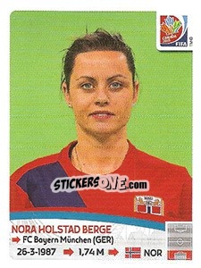 Cromo Nora Holstad Berge - FIFA Women's World Cup Canada 2015 - Panini