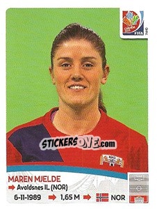 Cromo Maren Mjelde - FIFA Women's World Cup Canada 2015 - Panini