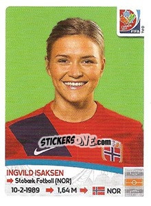 Sticker Ingvild Isaksen - FIFA Women's World Cup Canada 2015 - Panini