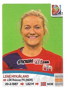 Sticker Lene Mykjåland - FIFA Women's World Cup Canada 2015 - Panini