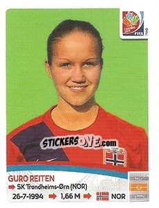 Sticker Guro Reiten - FIFA Women's World Cup Canada 2015 - Panini