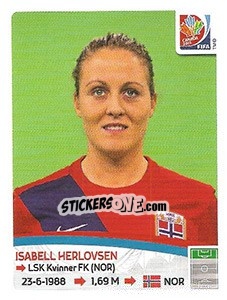 Figurina Isabell Herlovsen - FIFA Women's World Cup Canada 2015 - Panini