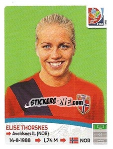 Sticker Elise Thorsnes - FIFA Women's World Cup Canada 2015 - Panini