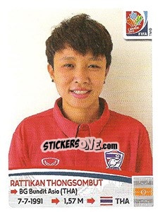 Cromo Rattikan Thongsombut - FIFA Women's World Cup Canada 2015 - Panini