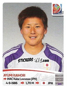 Sticker Ayumi Kaihori - FIFA Women's World Cup Canada 2015 n. 177 - Panini