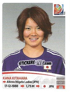 Sticker Kana Kitahara - FIFA Women's World Cup Canada 2015 n. 182 - Panini