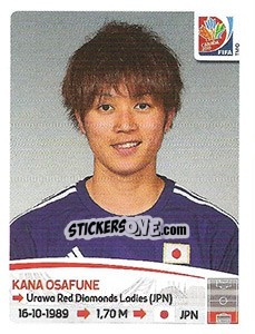 Sticker Kana Osafune - FIFA Women's World Cup Canada 2015 - Panini