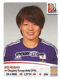 Sticker Aya Miyama - FIFA Women's World Cup Canada 2015 - Panini