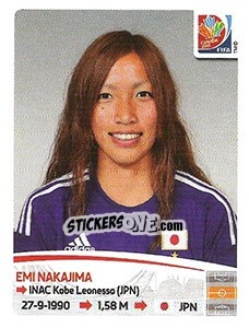 Sticker Emi Nakajima - FIFA Women's World Cup Canada 2015 - Panini